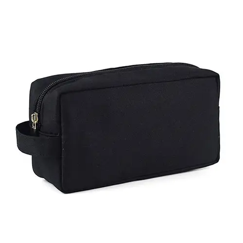 Personalized Custom Logo Toiletry Bags Lipsticks Black Mens Wash Bag